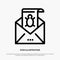 Bug, Emails, Email, Malware, Spam, Threat, Virus Line Icon Vector