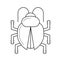 Bug fixing line icon.