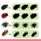 Bug game vector collection design