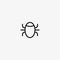 Bug vector icon. Insect. Software bug symbol, security threat