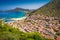 Buggerru town near Portixeddu beach and San Nicolo, Costa Verde, Sardinia, Italy