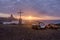 Buggies and Sunset View from Chapel of Sao Pedro dos Pescadores and Morro do Pico - Fernando de Noronha, Pernambuco, Brazil