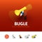 Bugle icon in different style