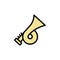 Bugle icon. Simple color with outline vector elements of rock n roll icons for ui and ux, website or mobile application