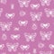 Bugs and butterflies abstract seamless pattern. Linear graphic. Minimalist style. Vector illustration