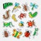 Bugs and Insects Stickers, Badges and Patches with Bee, Ladybug and Ant