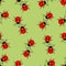 Bugs ladybug seamless pattern, insects vector background. For fabric design, wallpaper, wrapping, print, paper