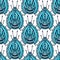 Bugs seamless pattern in turquoise color. Fabric design