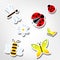 Bugs stickers vector