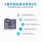 Build, construct, diy, engineer, workshop Infographics Template for Website and Presentation. GLyph Gray icon with Blue