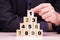 Build a Pyramid of Success by Number Wood Cubes
