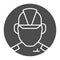 Builder avatar solid icon. Industrial worker face, man in uniform symbol, glyph style pictogram on white background