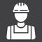 Builder glyph icon, build and repair, construction