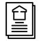 Builder house plan icon, outline style
