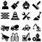 Builder icon vector set. worker illustration sign collection. construction symbol.