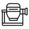 Builder mixer icon outline vector. Cement laborer