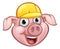 Builder Pig Cartoon Character