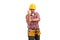 Builder showing fist as obscene gesture