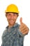 Builder with thumb up