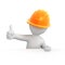 Builder with thumb up