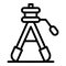 Builder tripod icon, outline style