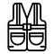 Builder vest icon, outline style