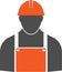 Builder worker industrial job vector