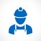 Builder worker vector icon