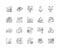 Builders merchants line icons, signs, vector set, outline illustration concept