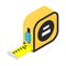 Builders tape measure isometric 3d icon