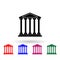 The building of the ancient theater multi color icon. Simple glyph, flat  of theatre icons for ui and ux, website or mobile