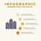 Building, Architecture, Business, Estate, Office, Property, Real Solid Icon Infographics 5 Steps Presentation Background