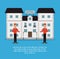 Building bellboy hotel service icon, vector