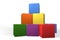 Building blocks forming a pyramid