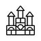 building blocks line icon vector illustration