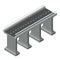 Building bridge icon, isometric style