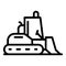 Building bulldozer icon, outline style