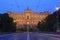 The building called `Maximilianeum` is the seat of the Bavarian State Parliament. Blue hour shot