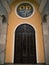 Building church entrance door columns iron stone mosaic marble cross Christianity architecture