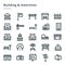 Building and City Amenities Icon Collection