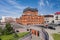 The building of the city theater in Mogilev from above. Mogilev Regional Drama Theater. An architectural monument of the 19th