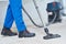 Building cleaning service. dust removal with vacuum cleaner