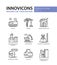 Building and construction line design icons