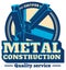 Building construction metal frame logo.