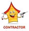 Building Contractor Shows Real Estate And Builder