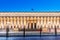 building of courthouse Cour de Appel in Lyon, France. Photo taken at blue hour in twilight