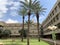 Building and courtyard of Ben Gurion University in Beer Sheva