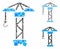 Building crane Composition Icon of Tuberous Pieces