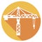 Building crane flat icon vector illustration