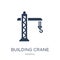 building crane icon. Trendy flat vector building crane icon on w